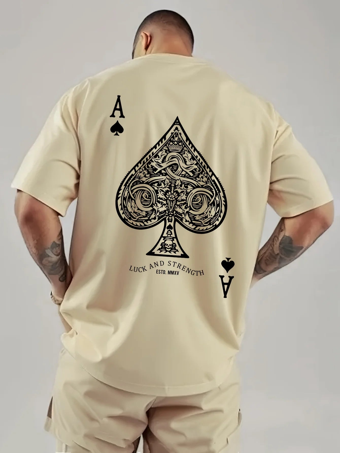 Men's Retro Ace of Spades Graphic T-Shirt