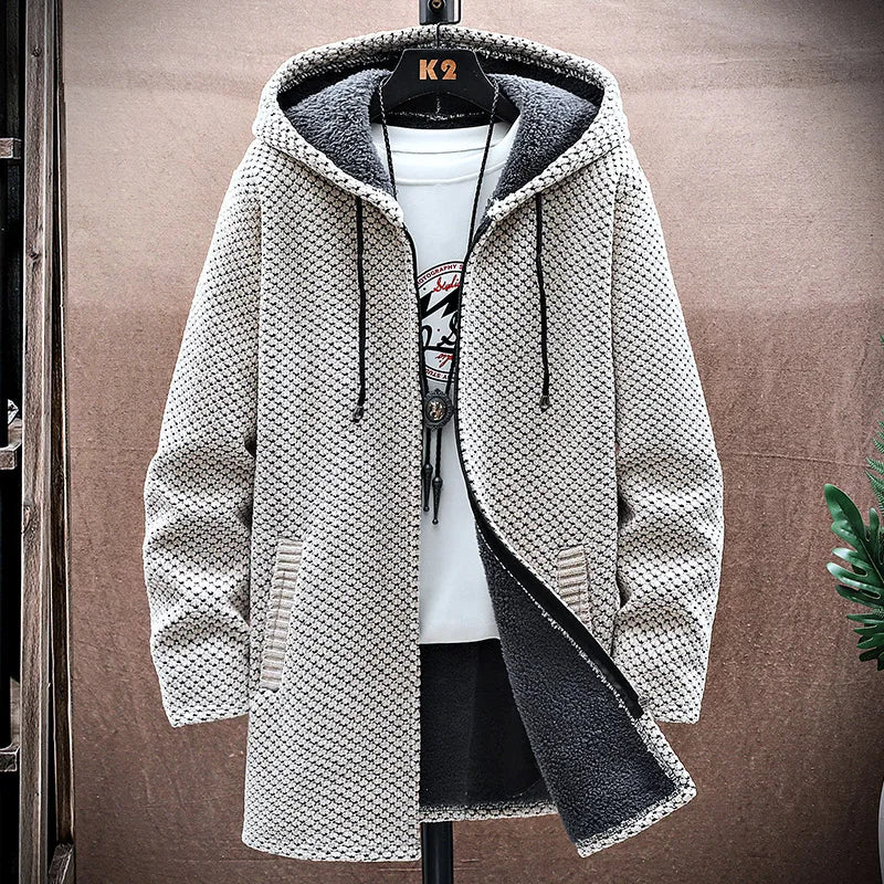 Men's Cashmere Long Cardigan Coat