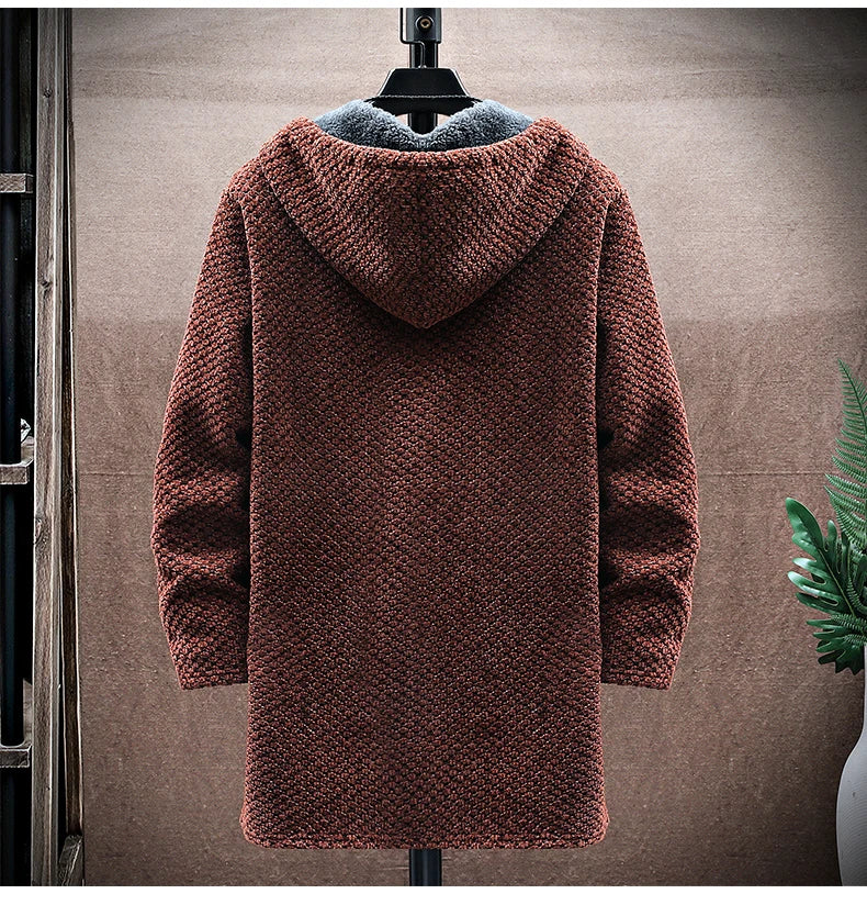 Men's Cashmere Long Cardigan Coat