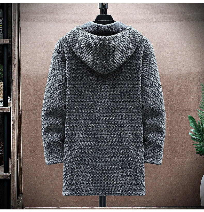 Men's Cashmere Long Cardigan Coat