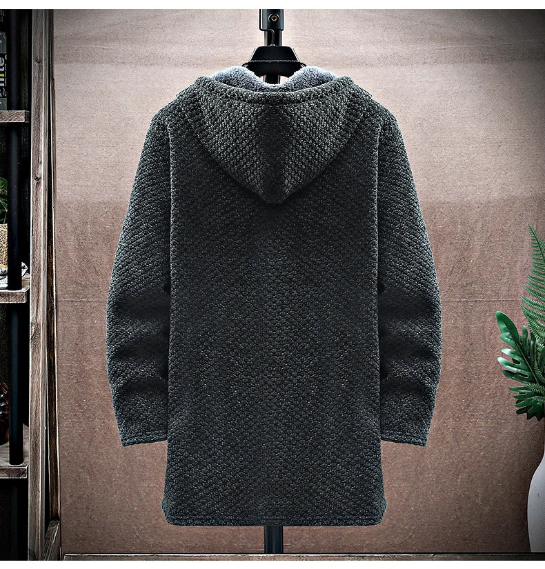 Men's Cashmere Long Cardigan Coat