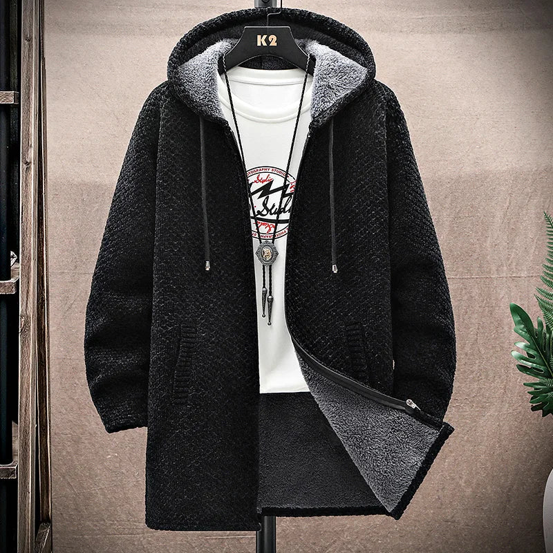 Men's Cashmere Long Cardigan Coat