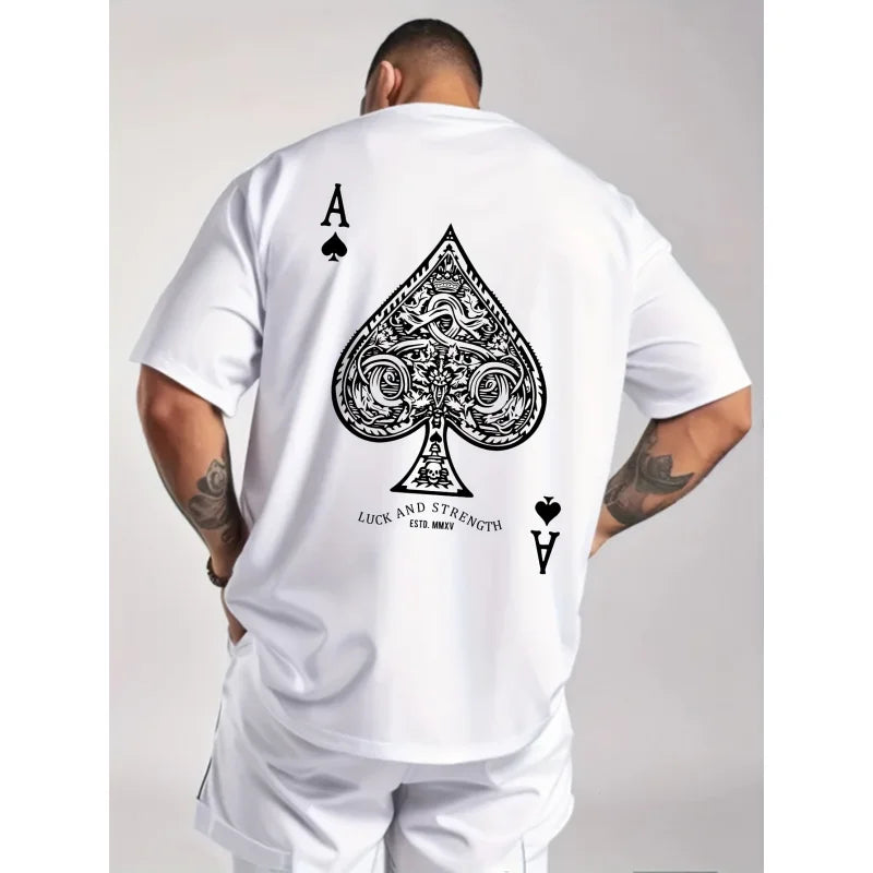 Men's Retro Ace of Spades Graphic T-Shirt