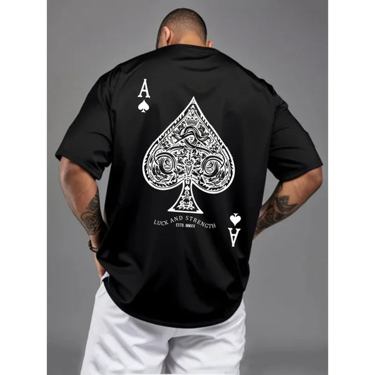 Men's Retro Ace of Spades Graphic T-Shirt